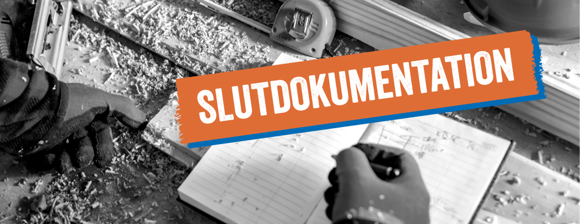 nomenu Header med en svartvit bild med texten "Slutdokumentation" 