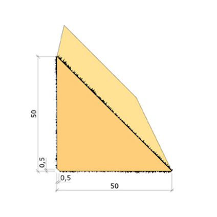50X50 GJUTLIST TREKANTLIST GRAN G4-2 LPM
