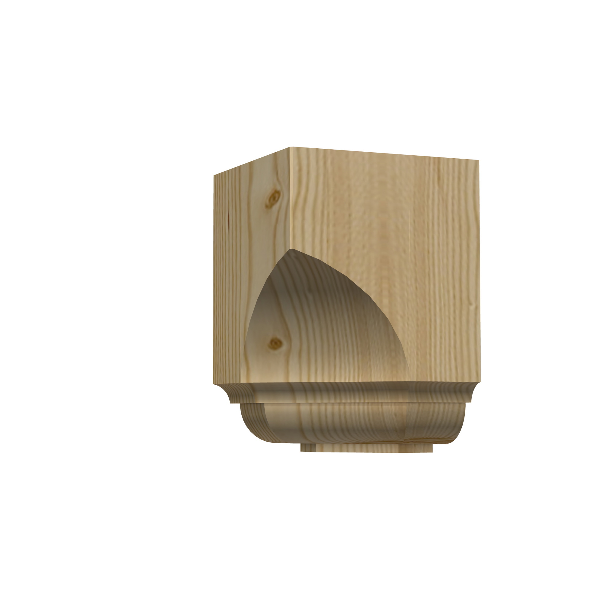 HÖRNKLOSS TAK INNERHÖRN FURU 51X51X75 MM - Moelven