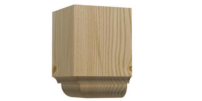 HÖRNKLOSS TAK INNERHÖRN FURU 35X35X51 MM - Moelven