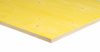 Plywoodskiva. Gult plywoodark med synliga träfibrer.