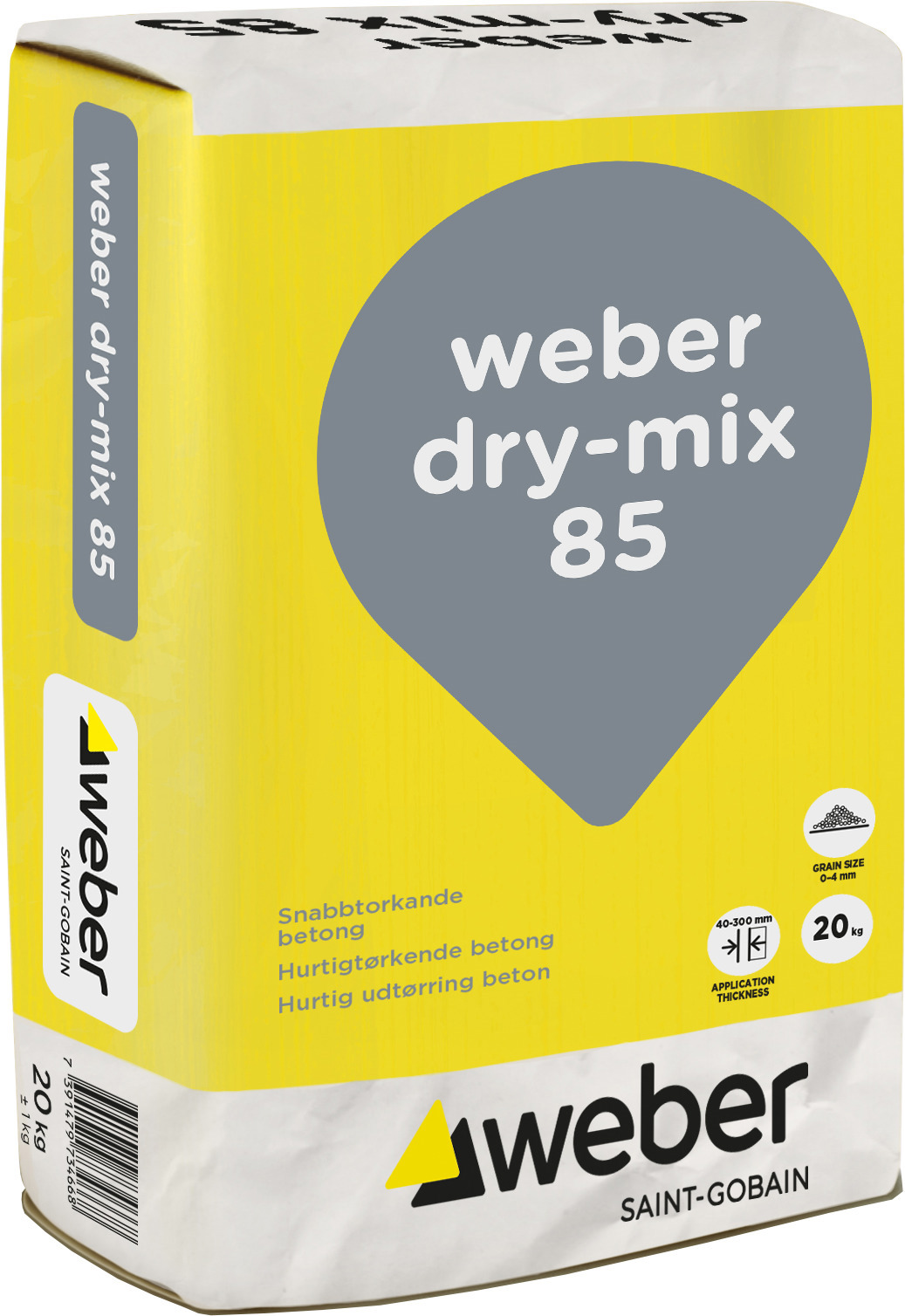DRY-MIX 85 SNABBTORKANDE BETONG - Weber