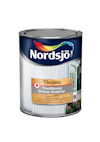 Burk med Nordsjö Tinova Traditional Primer Exterior, vit etikett med logotyp och text i blått och orange.