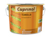 Teakolja från Cuprinol i en burk med handtag, etikett med text och illustration av trädgårdsmöbler.