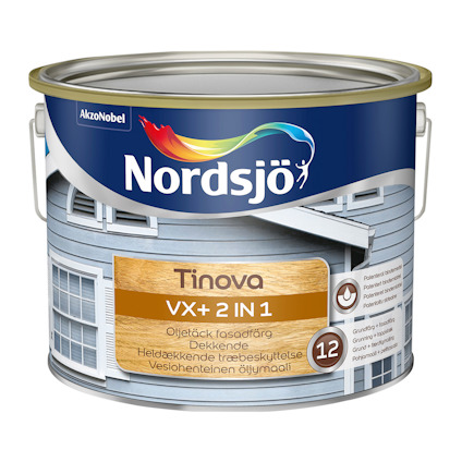 TRÄFASADFÄRG TINOVA VX+ 2 IN 1 BW NORDSJÖ 2,5L