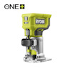 Grön och silverfärgad handöverfräs med varumärket "RYOBI", batteridriven märkning "18V ONE+".