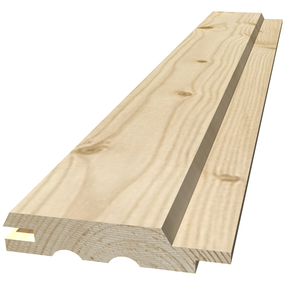 BASTUPANEL KLASSISK GRAN 10 STK/BNT 12X70X2400 MM - Moelven