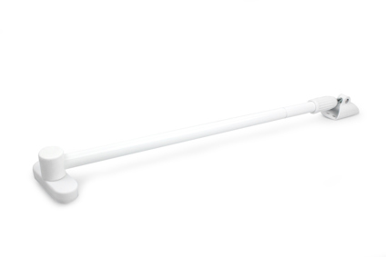 Vit dörrbroms med lång rak kropp och två fästpunkter i ändarna.