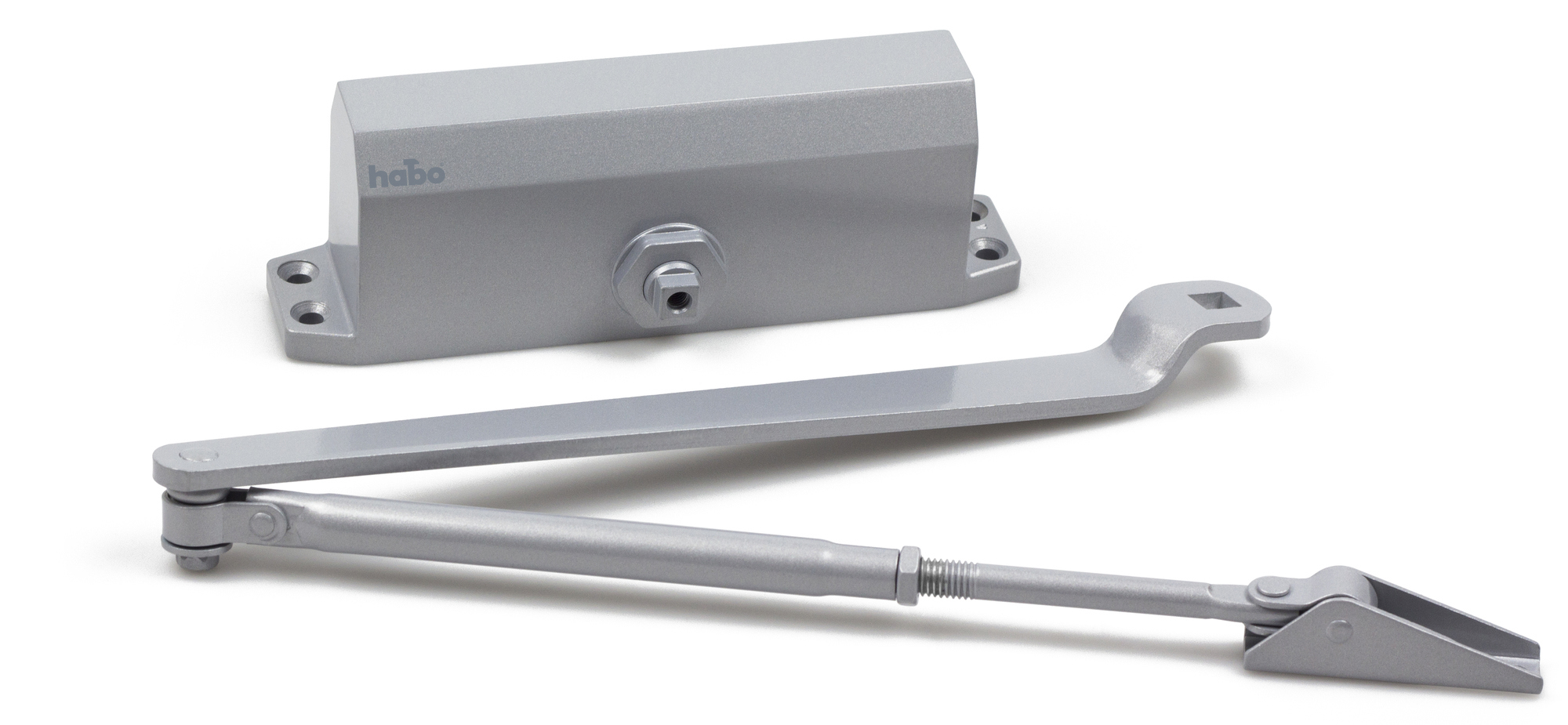 DÖRRSTÄNGARE 400 SILVER MED STANDARDARM - Habo