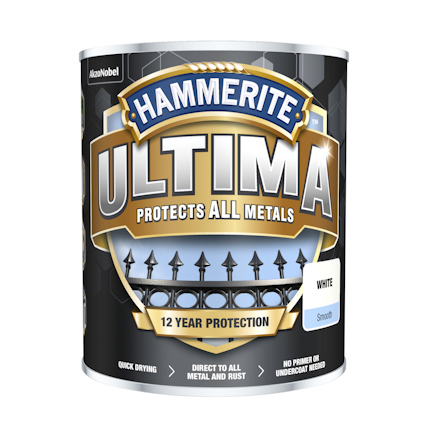 METALLFÄRG ULTIMA SMOOTH WHITE HAMMERITE 0,25L