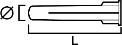 PLASTPLUGG BLÅ 10X45MM 100ST