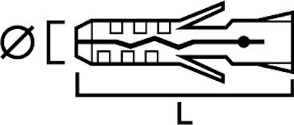 NYLONPLUGG 8X40MM 100ST