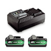 BATTERISET 2XBSL36A18X/LADDAREHIKOKI 18V/36V MV 2,5AH/5AH