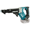 Makita blå och svart gipsautomat med justerbart magasin och ergonomiskt handtag.