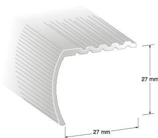 TRAPPNOS 29X29 MM ALUMINIUM 200CM NR 15 - Duri