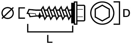 FARMARSKRUV SVART RAL9005 ÖVERLAPP 4,8X20MM 250ST