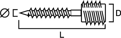 KARMSKRUV TRÄ ELFÖRZINKAD