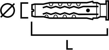 NYLONPLUGG MQ 5X25MM 100ST