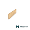 Rektangulär limträbalk i ljust trä med logotypen "Moelven" i hörnet.