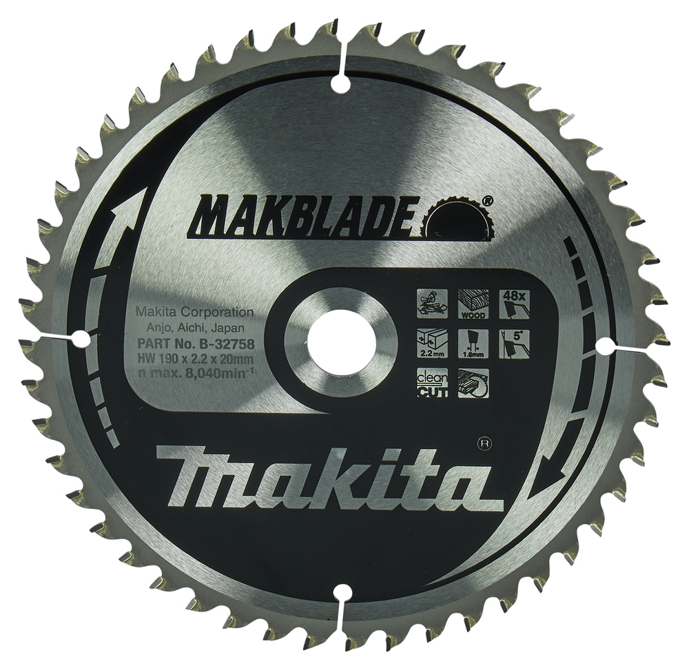SÅGKLINGA B-32758 MAKITA MAKBLADE TRÄ 48T 190X20X2,2MM - Makita