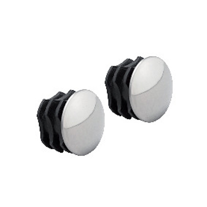 ÄNDPLUGG FÖR KLÄDSTÅNG 2-PACK KROM