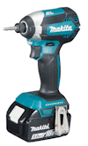 Sladdlös slagborrmaskin från Makita med 18V 5.0Ah-batteri och borstlös motor.