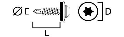 VINDSKIVESKRUV RF 410 VIT 4,2-25 STÅL/TRÄ BR. TX20 SBP