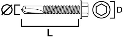 FASADSKRUV GT12 ELFÖRZINKAD 5,5-35 BORRSPETS PAKET